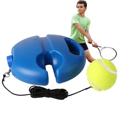 Portable single-person tennis trainer