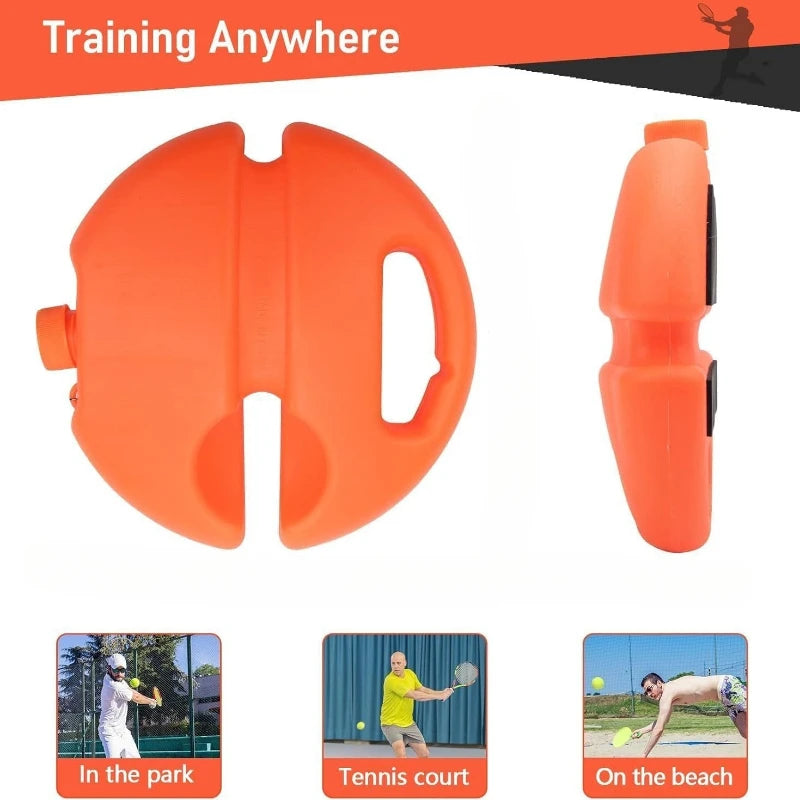 Portable single-person tennis trainer