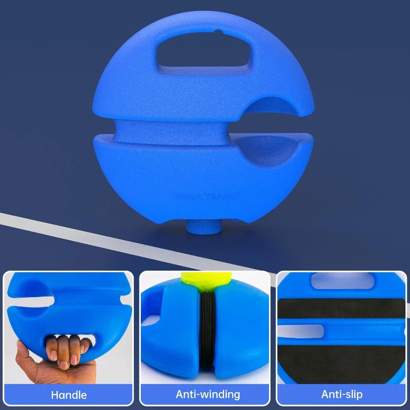 Portable single-person tennis trainer