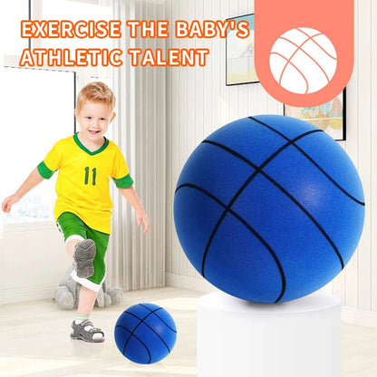 Silent basketball and hoop combination