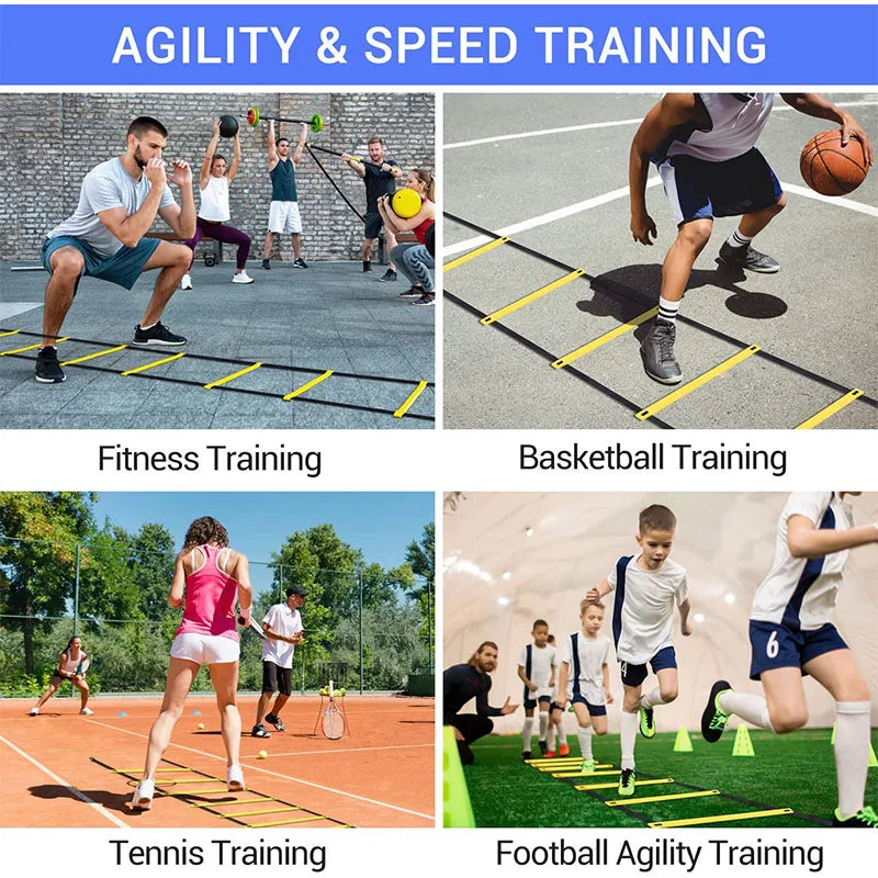 Professional soccer and physical training agility ladder (with storage bag)