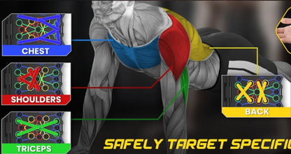 14-in-1 Portable Multifunctional Push-up Board (with Resistance Band)
