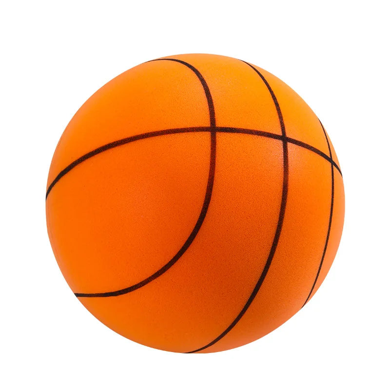 Silent basketball and hoop combination