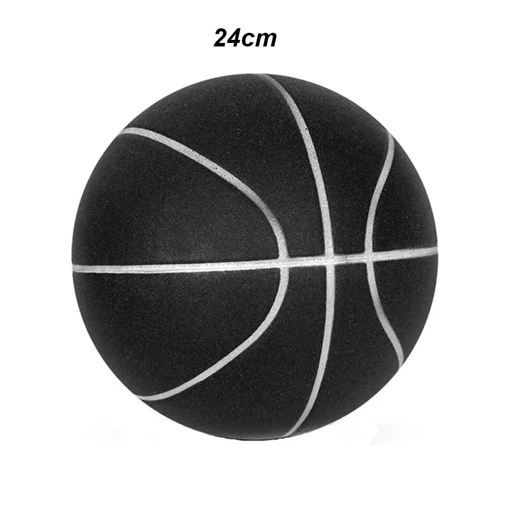 Silent basketball and hoop combination