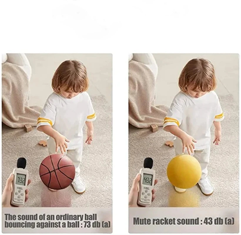 Silent basketball and hoop combination