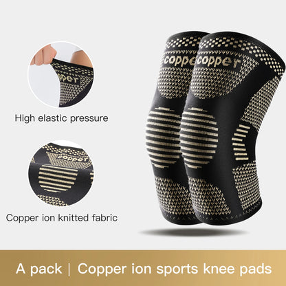 All-around flexible and comfortable copper knee brace