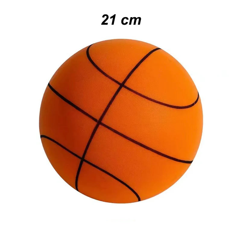 Silent basketball and hoop combination