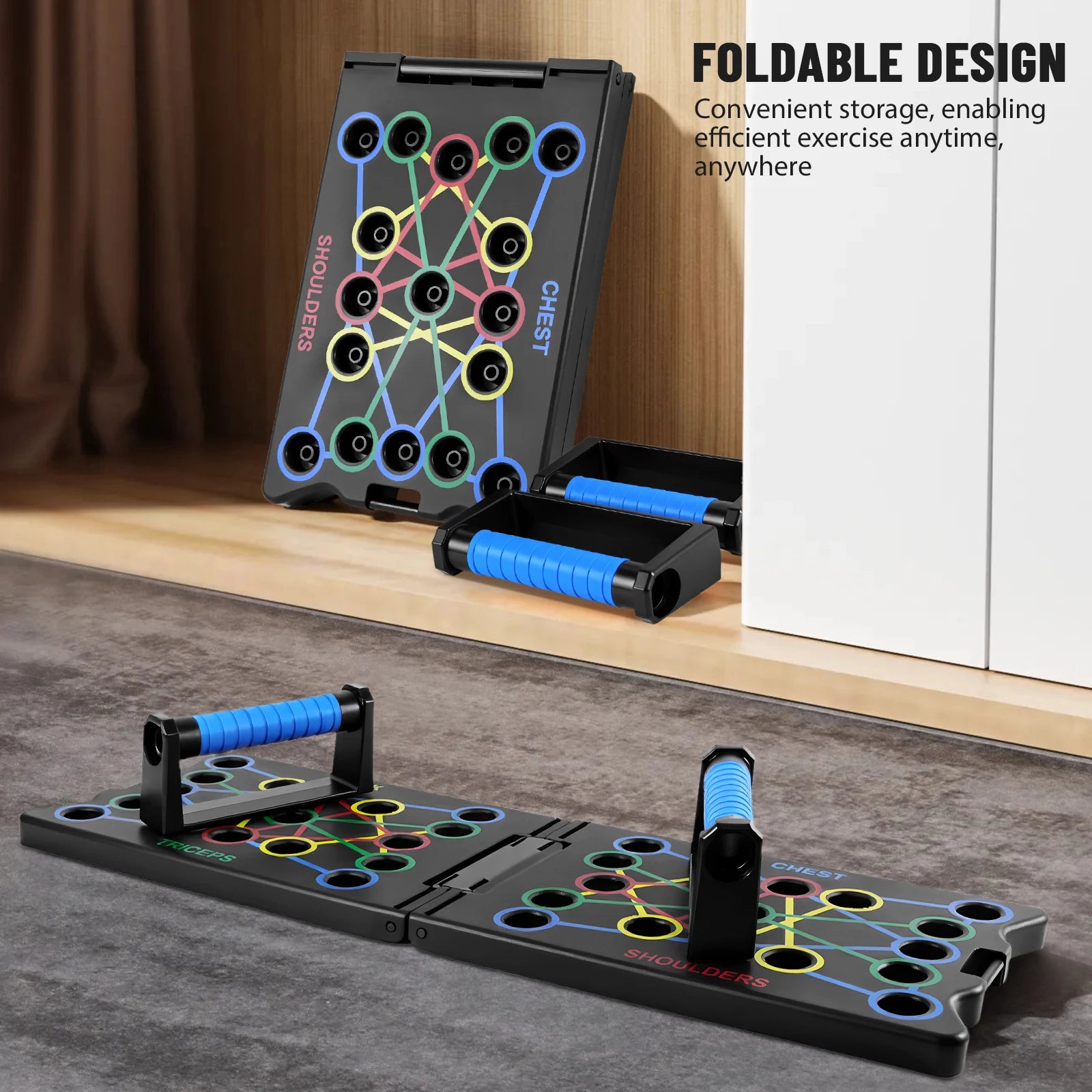 14-in-1 Portable Multifunctional Push-up Board (with Resistance Band)