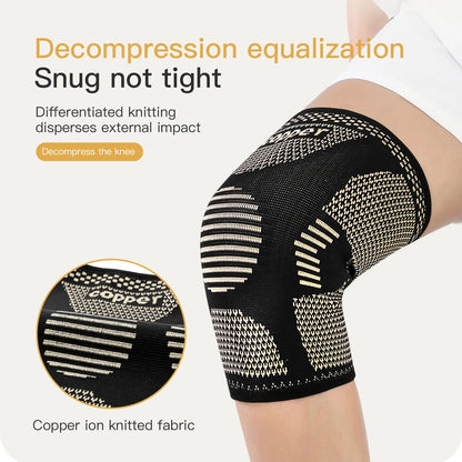 All-around flexible and comfortable copper knee brace