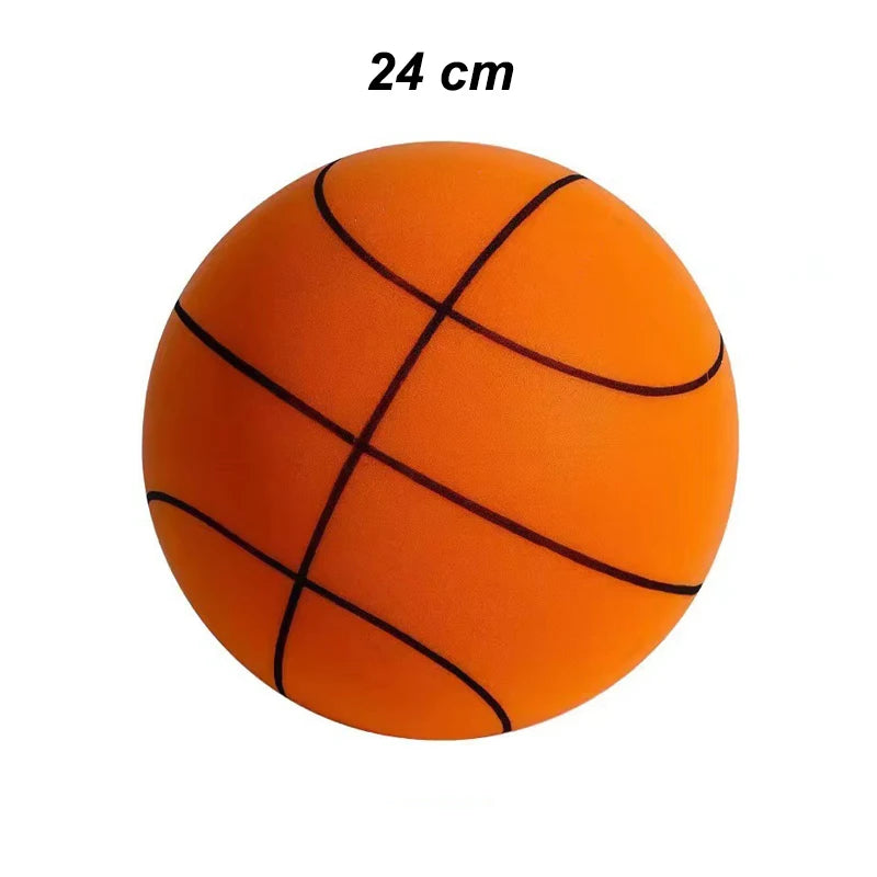 Silent basketball and hoop combination