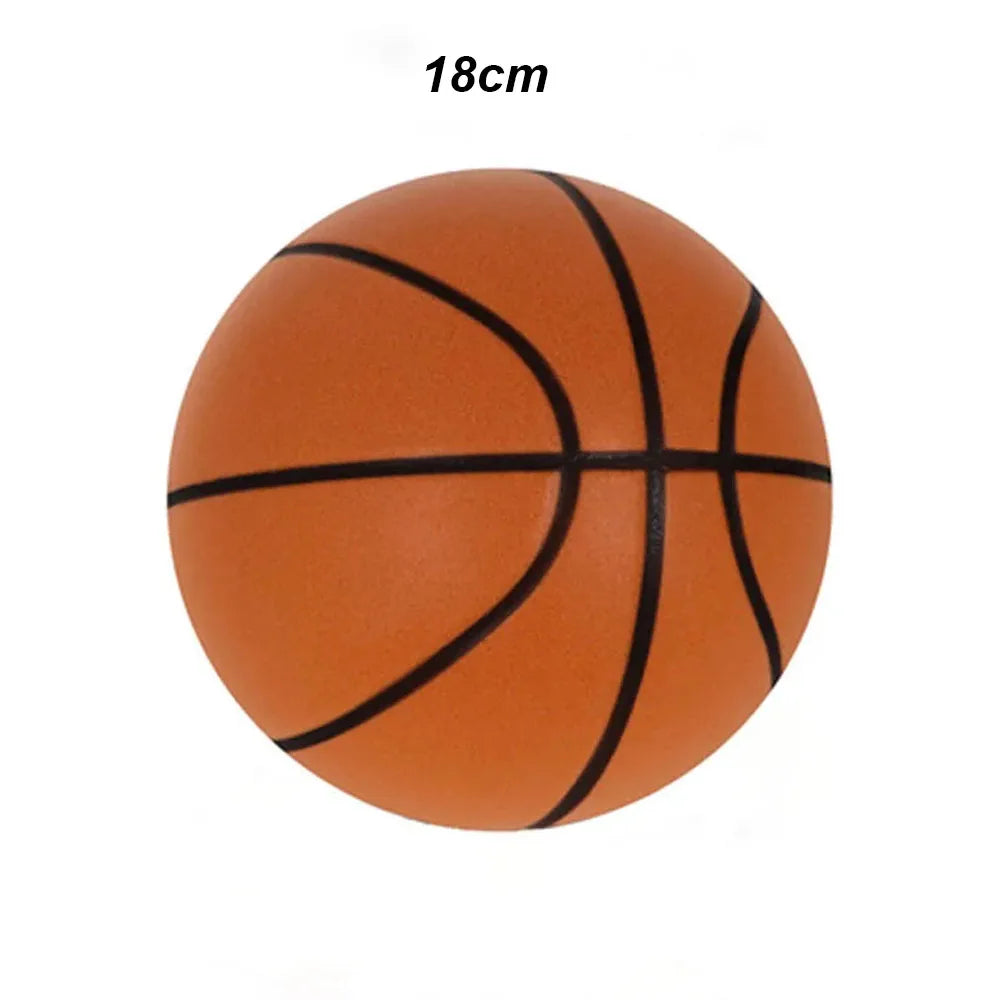 Silent basketball and hoop combination