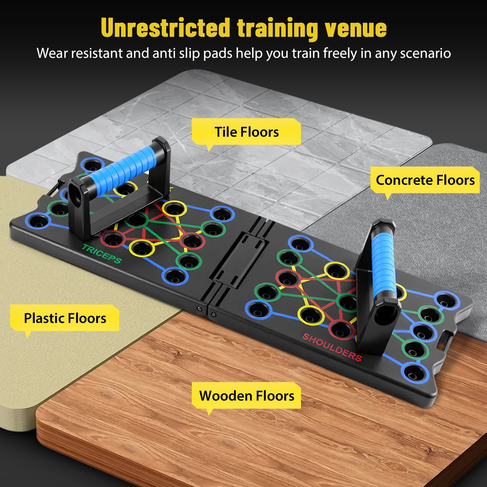 14-in-1 Portable Multifunctional Push-up Board (with Resistance Band)