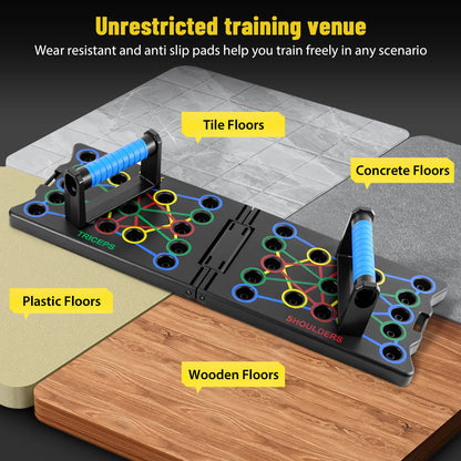 14-in-1 Portable Multifunctional Push-up Board (with Resistance Band)