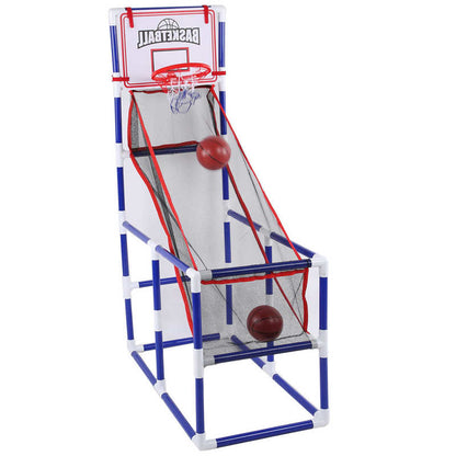 Indoor Children's Educational Basketball Shooting Machine | Portable Double-Ball Automatic Rebound Basketball Hoop