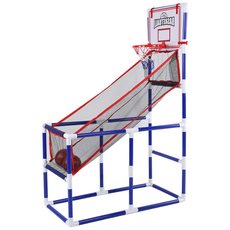 Indoor Children's Educational Basketball Shooting Machine | Portable Double-Ball Automatic Rebound Basketball Hoop