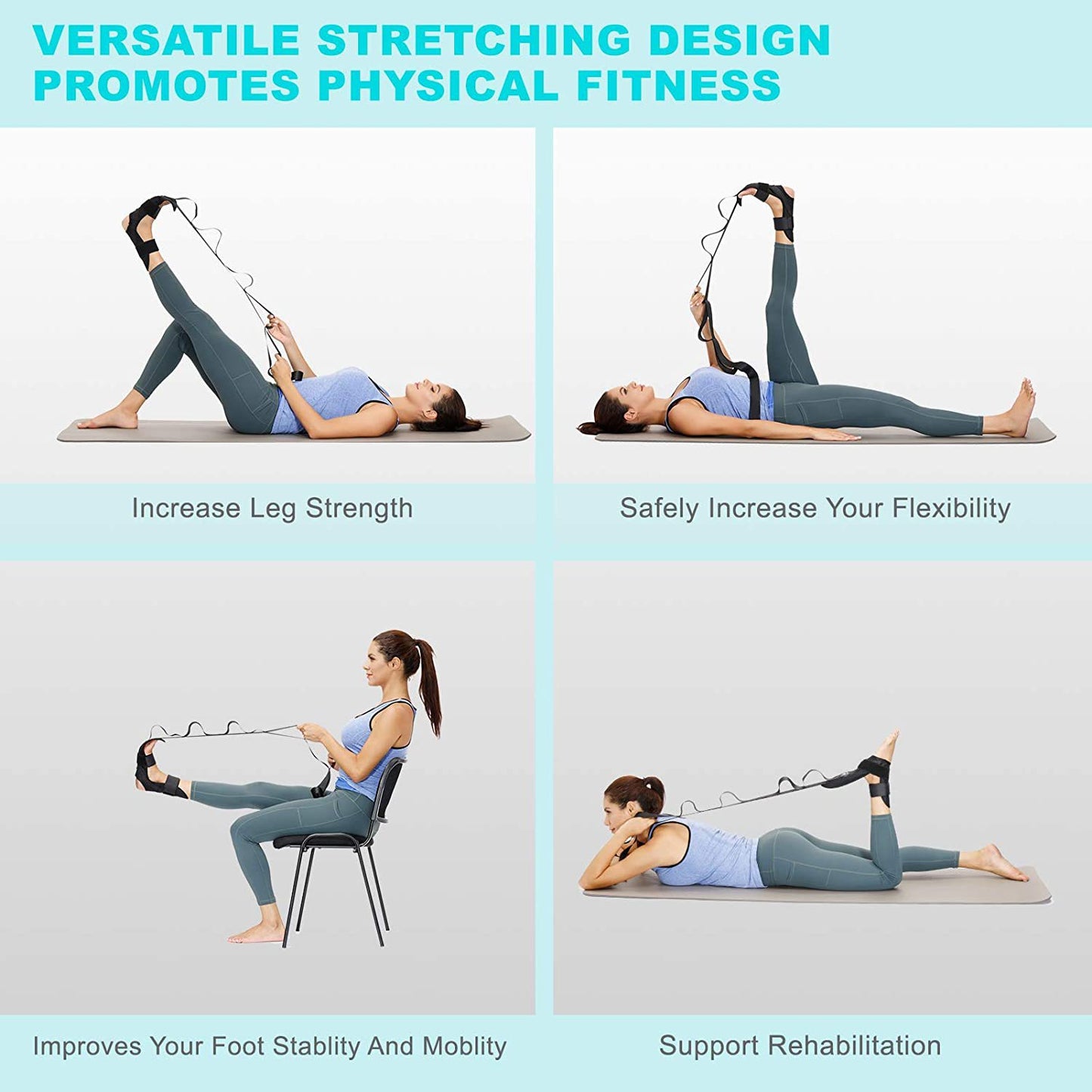 FlexStretch Multi-segment Ankle Stretching Rope